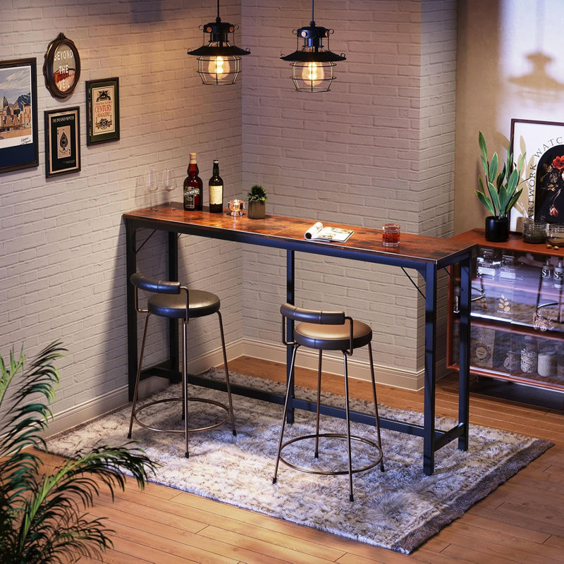 ATC CABINETS 71 Inch Bar Table Bar Height Pub Table Counter Height Bar Table Wayfair